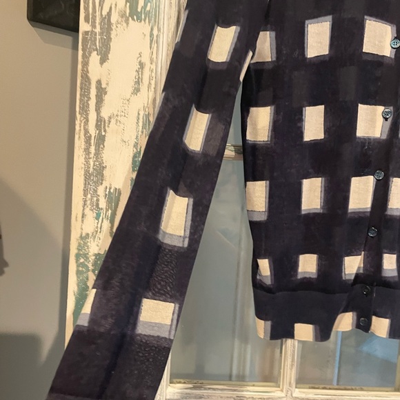 Navy n White Tory Burch Cardigan - Picture 5 of 5